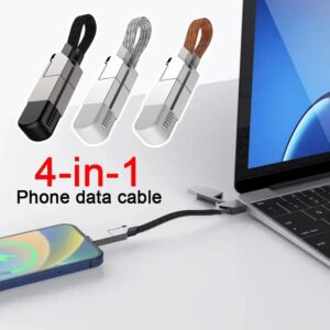 Keychain Four-in-one Pd Fast Charge Portable Data Cable